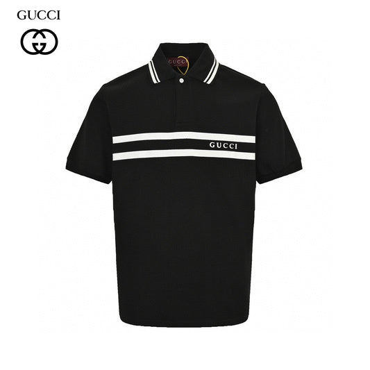 Gucci Striped Logo Polo Shirt (Black) - Phantom Kicks