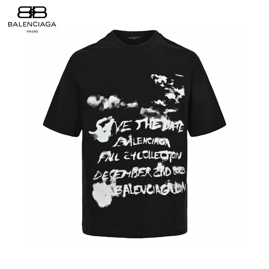 Balenciaga Save the Date Black T-Shirt - Phantom Kicks