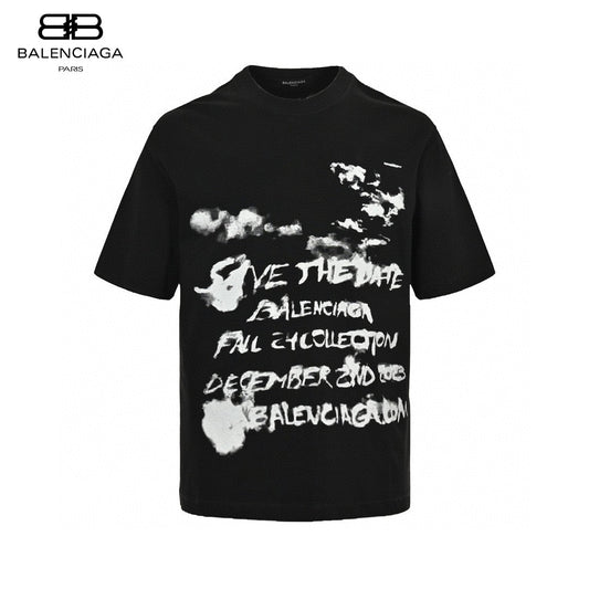 Balenciaga Save the Date Black T-Shirt - Phantom Kicks
