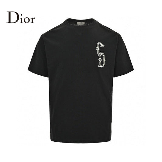 Dior Embroidered CD Logo T-Shirt (Black) - Phantom Kicks