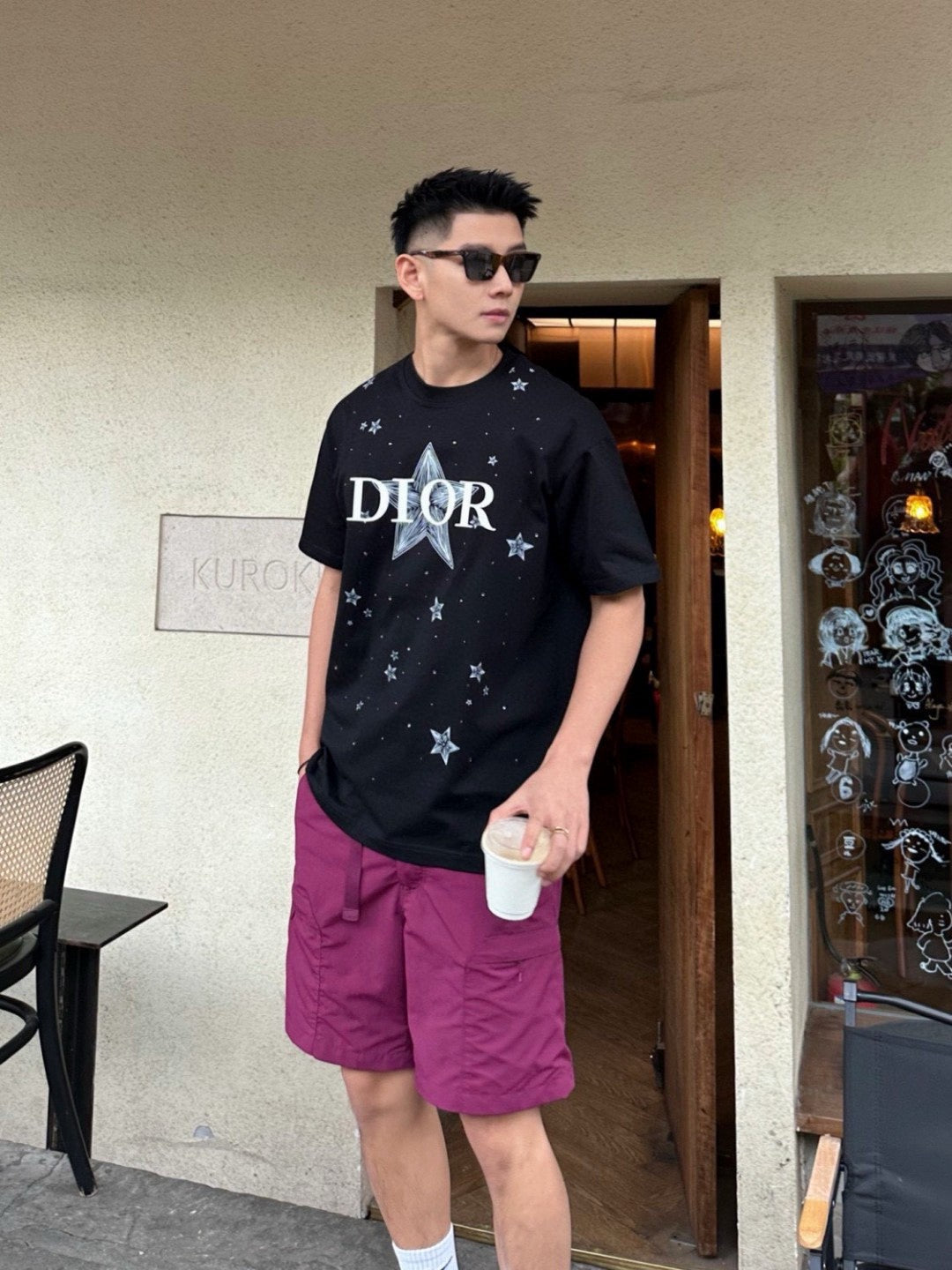 Dior Star Graphic Black T-Shirt - Phantom Kicks