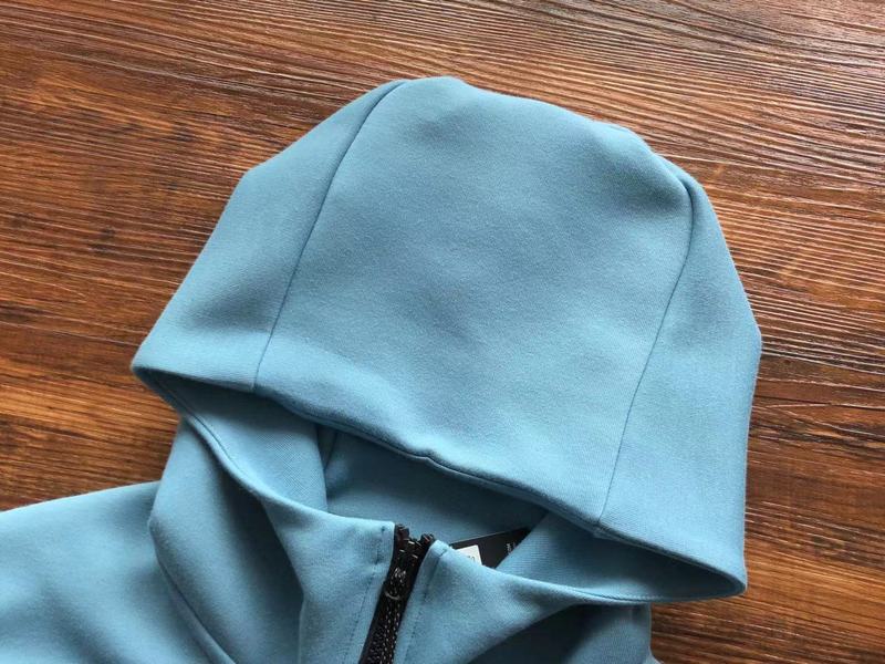 NIKE TECH FLEECE HOODIE x BABY BLUE/GREY/WHITE - Phantom Kicks