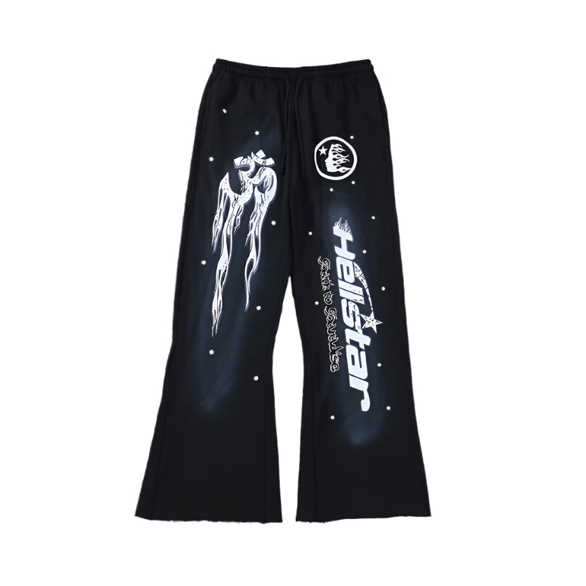 Hellstar "Path To Paradise" Black Sweatpants - Phantom Kicks