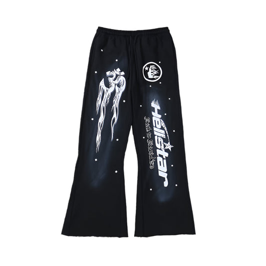 Hellstar "Path To Paradise" Black Sweatpants - Phantom Kicks
