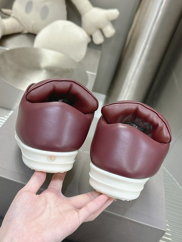 Rick Owens Burgundy Low-Top Sneakers - Phantom Kicks