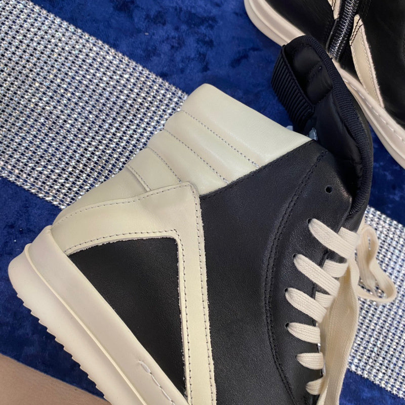 Rick Owens Geobasket Sneakers - Black and White - Phantom Kicks