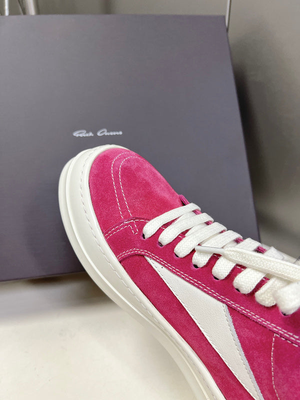 Rick Owens Low-Top Sneakers - Pink Suede - Phantom Kicks
