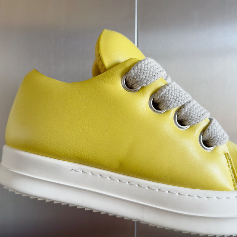Rick Owens Yellow Low-Top Sneakers - Phantom Kicks