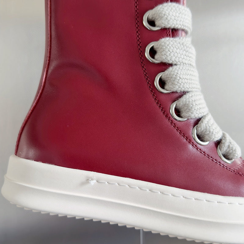 Rick Owens Red High-Top Sneakers - Phantom Kicks