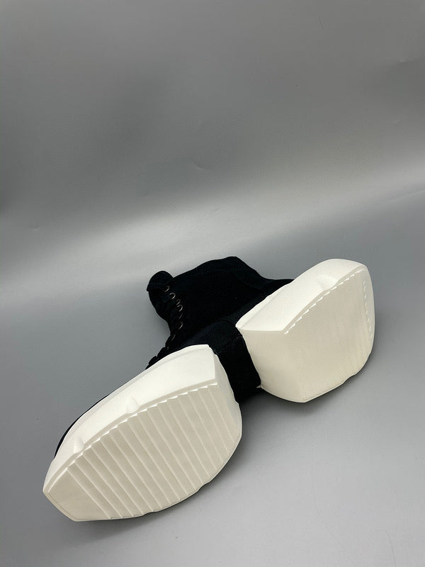 Rick Owens Black High-Top Platform Sneakers - Phantom Kicks