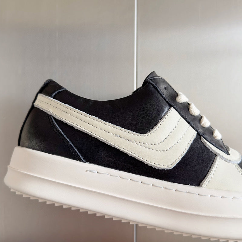 Rick Owens Black and White Low-Top Sneakers - Phantom Kicks