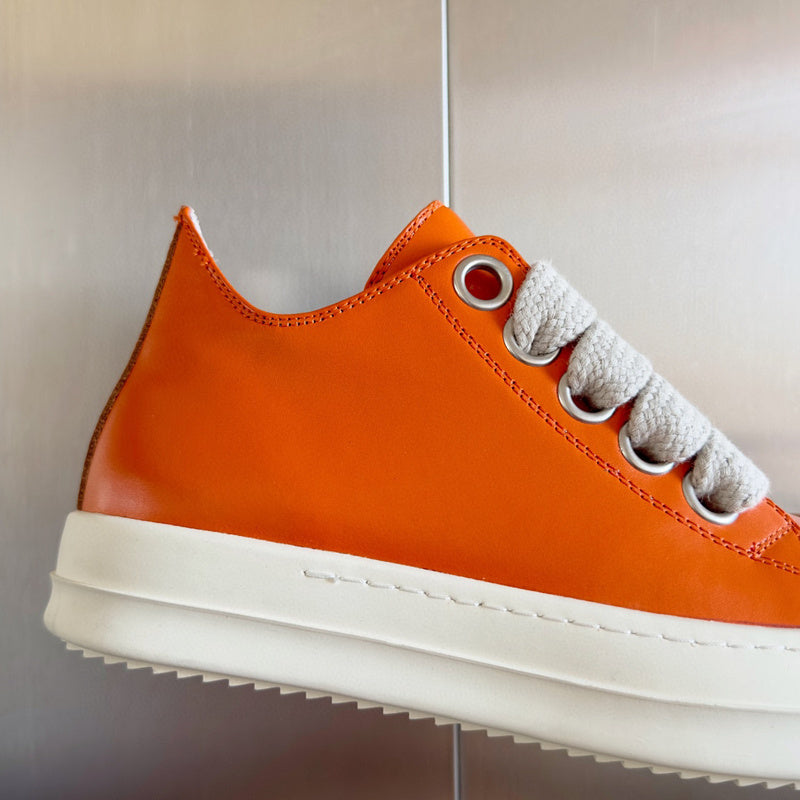 Rick Owens Orange Low-Top Sneakers - Phantom Kicks