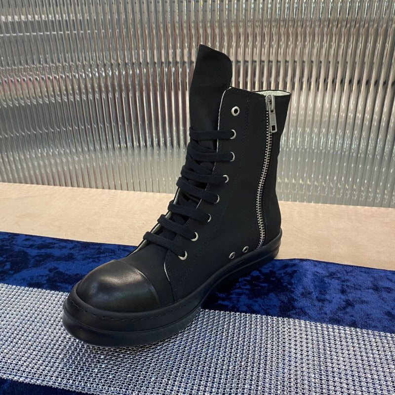 Rick Owens High-Top Nylon Boots - All Black - Phantom Kicks