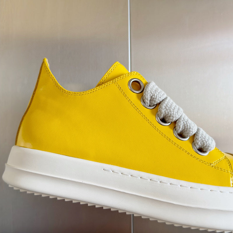 Rick Owens Yellow Low-Top Sneakers - Phantom Kicks