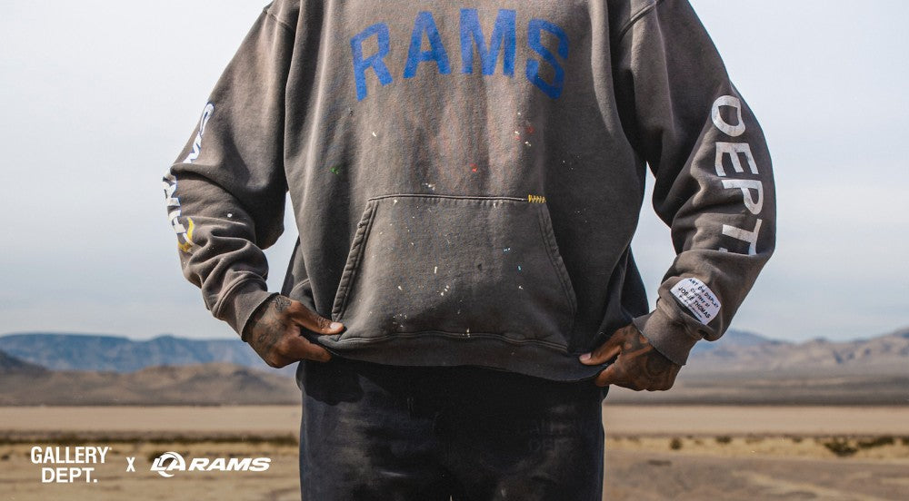 GALLERY DEPT GD X LA RAMS 90'S VINTAGE HOODIE - Phantom Kicks