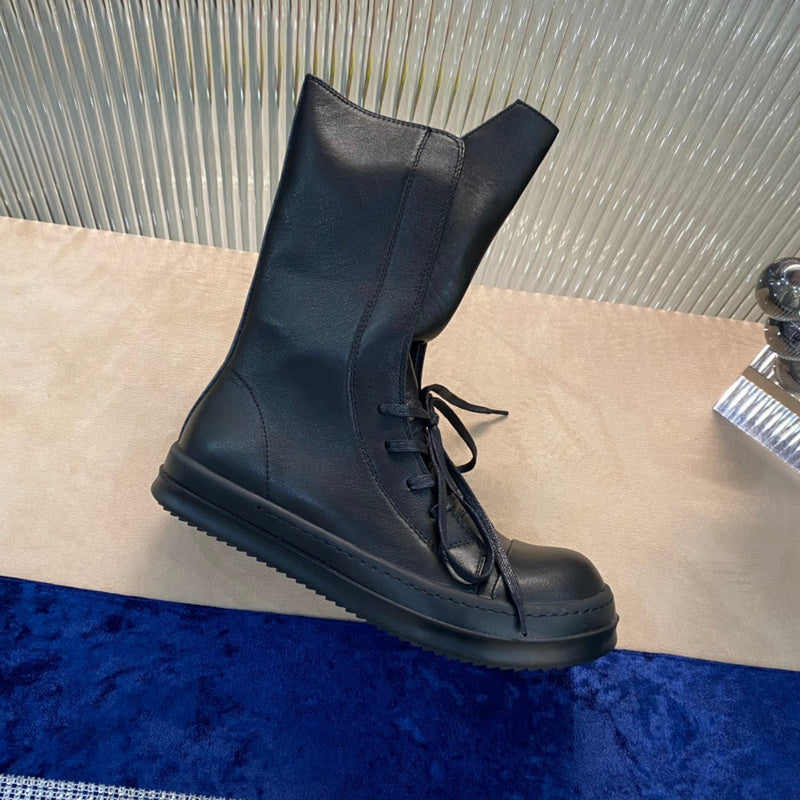 High-Top Leather Lace-Up Boots - Phantom Kicks