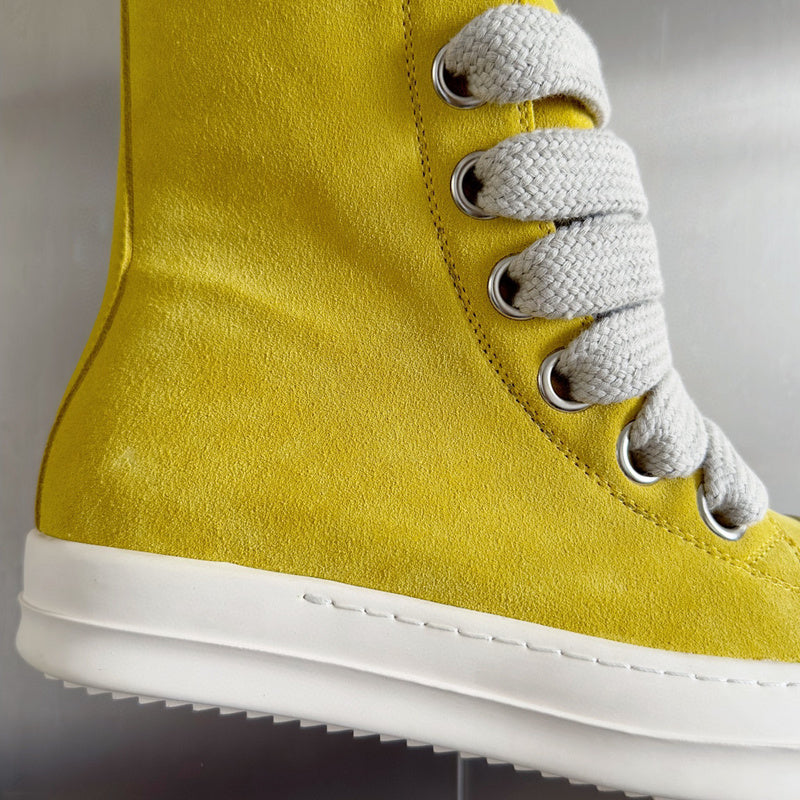 Rick Owens Yellow High-Top Sneakers - Phantom Kicks