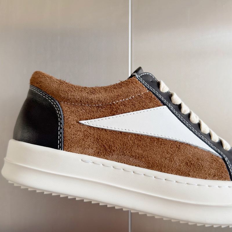 Rick Owens Black and Brown Low-Top Sneakers - Phantom Kicks