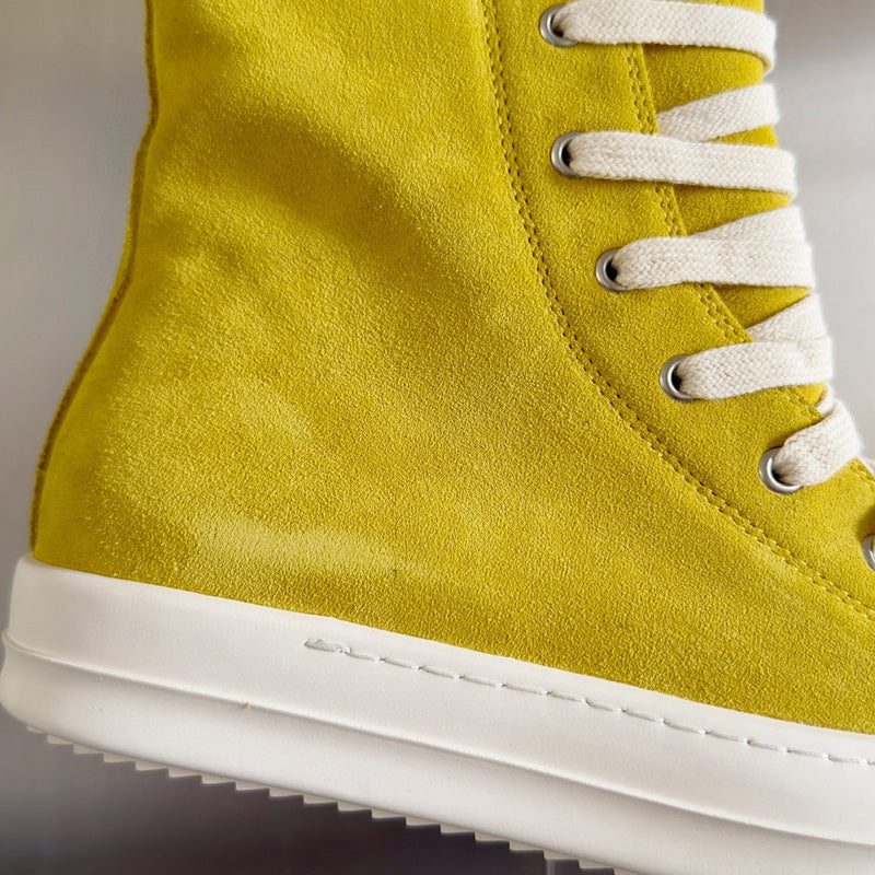 Rick Owens Yellow High-Top Sneakers - Phantom Kicks
