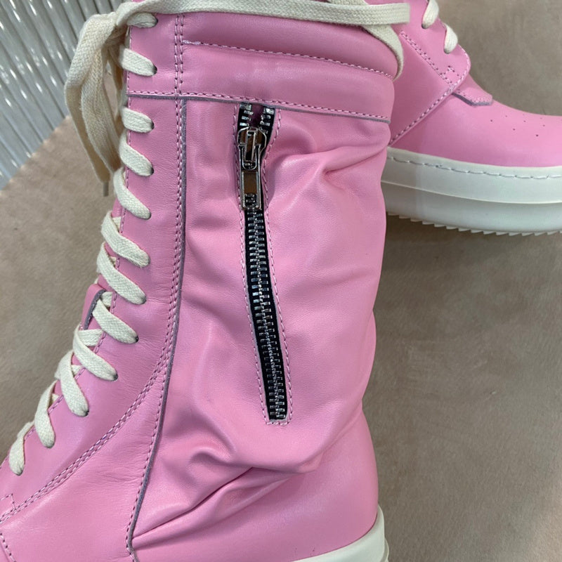 Rick Owens High-Top Sneakers - Pink and Cream - Phantom Kicks