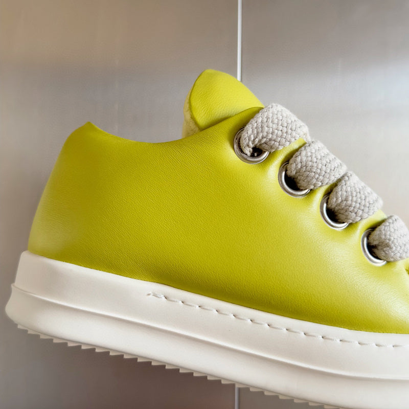 Rick Owens Yellow Low-Top Sneakers - Phantom Kicks