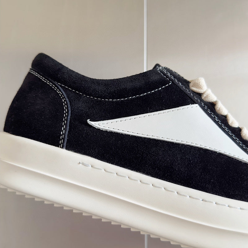 Rick Owens Black Suede Low-Top Sneakers - Phantom Kicks