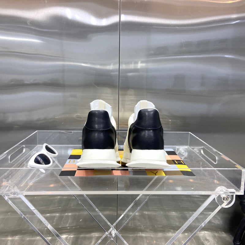 Rick Owens Cream and Black Low-Top Sneakers - Phantom Kicks
