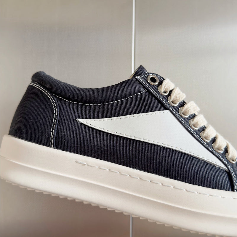 Rick Owens Black Canvas Low-Top Sneakers - Phantom Kicks