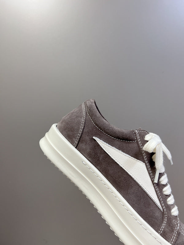Rick Owens Low-Top Sneakers - Grey Suede - Phantom Kicks