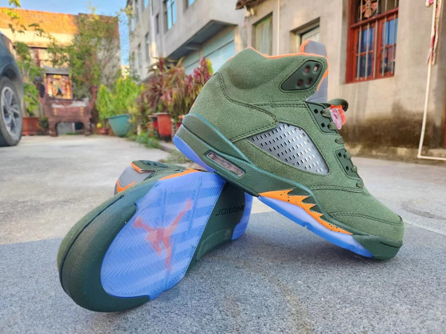 Jordan 5 green and orange - Phantom Kicks