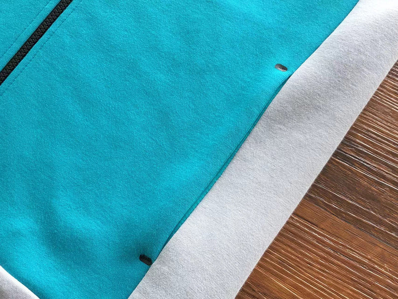 NIKE TECH FLEECE HOODIE x WOLF GREY/AQUAMARINE/ORANGE - Phantom Kicks