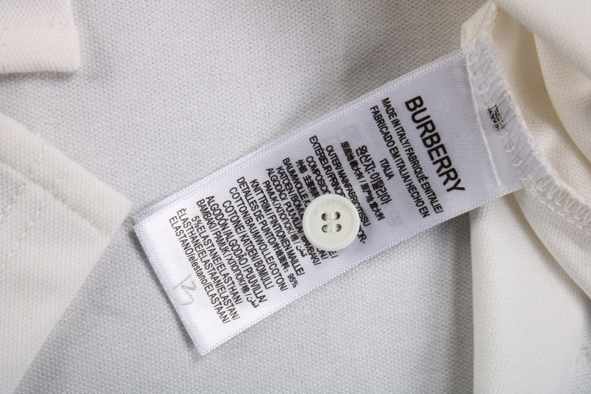 Burberry Check Collar Polo - White - Phantom Kicks