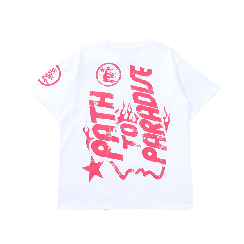 Hellstar "Path To Paradise" White T-Shirts - Phantom Kicks