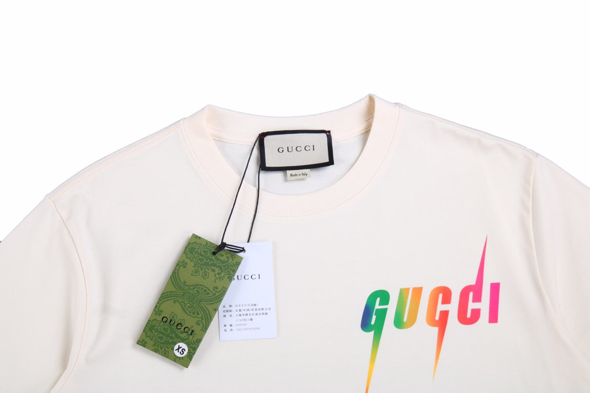 Gucci Lightning Logo T-Shirt (Cream) - Phantom Kicks