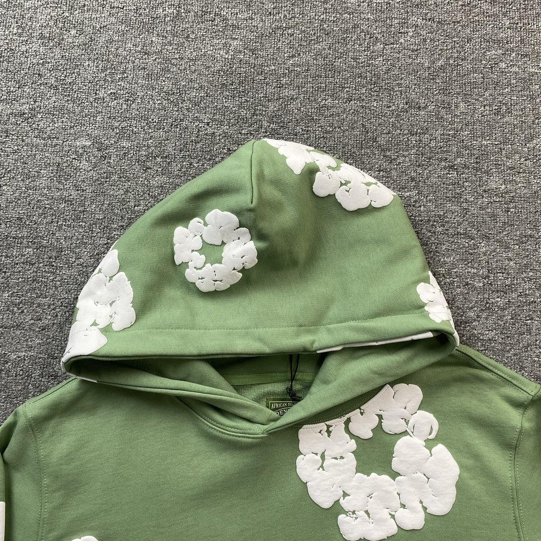 DENIM TEARS COTTON WREATH HOODIE LIGHT GREEN - Phantom Kicks