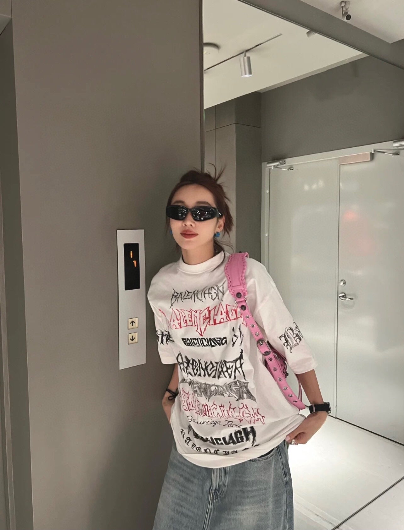 Balenciaga Multi-Logo T-Shirt (White) - Phantom Kicks