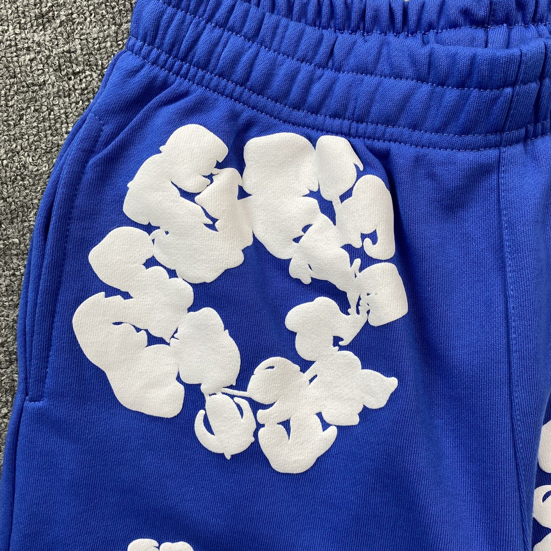 DENIM TEARS COTTON WREATH SHORTS DEEP BLUE - Phantom Kicks