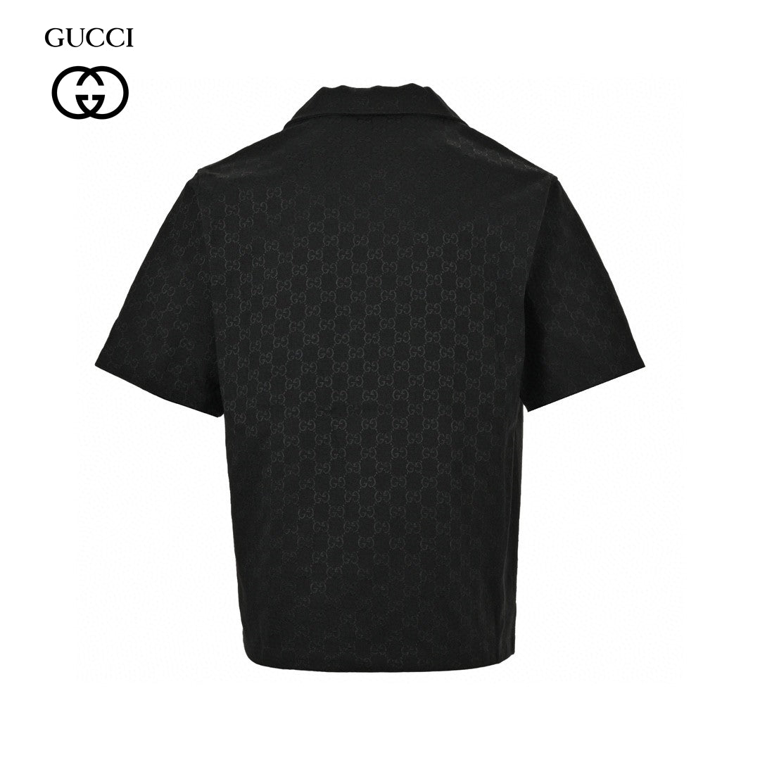 Gucci GG Monogram Black Short Sleeve Shirt - Phantom Kicks