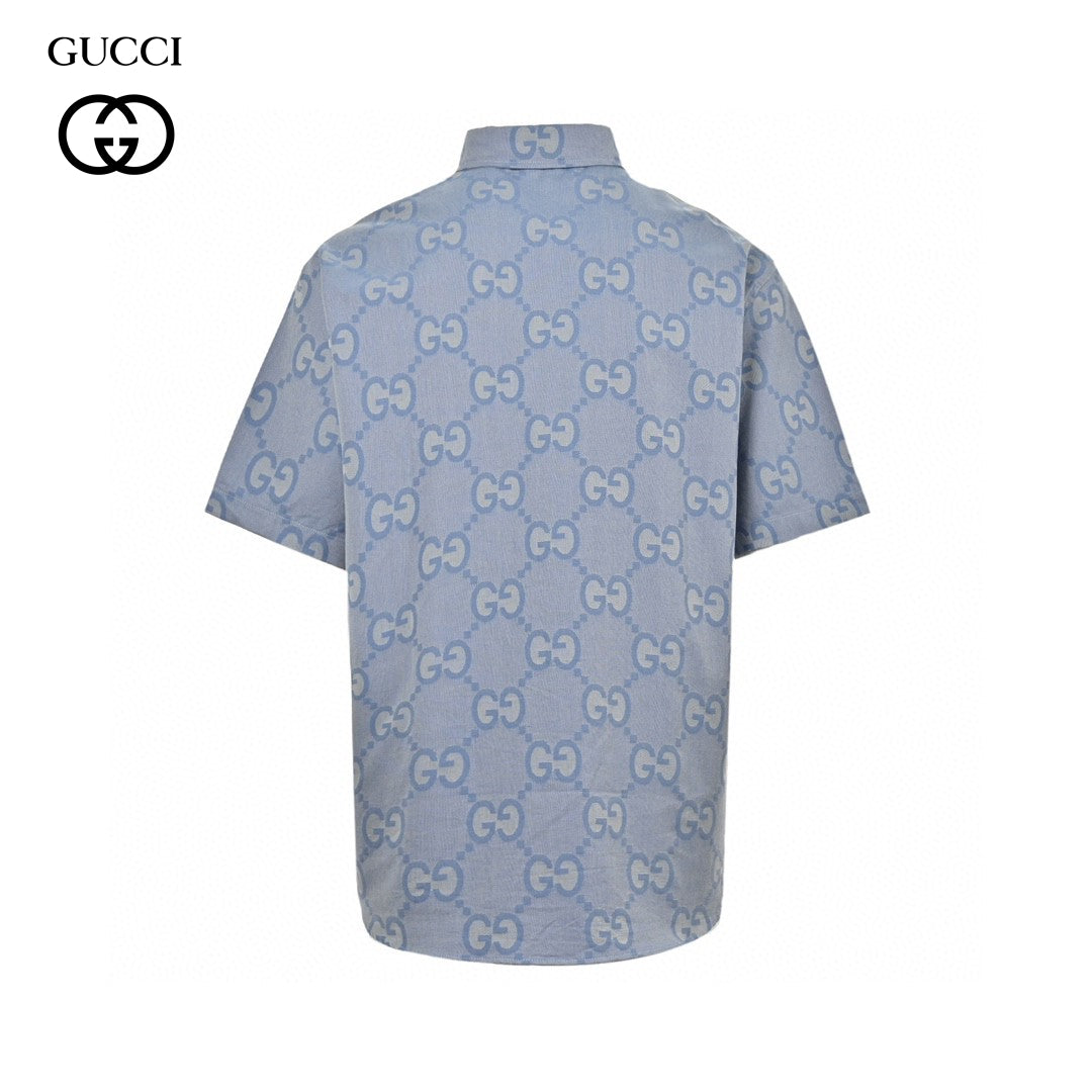 Gucci Allover Logo Denim Shirt - Phantom Kicks