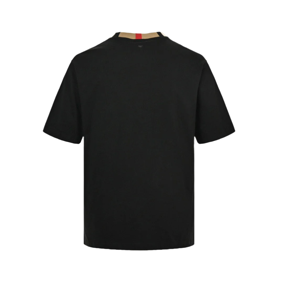 BURBERRY CHECK COLLAR T-SHIRT BLACK - Phantom Kicks