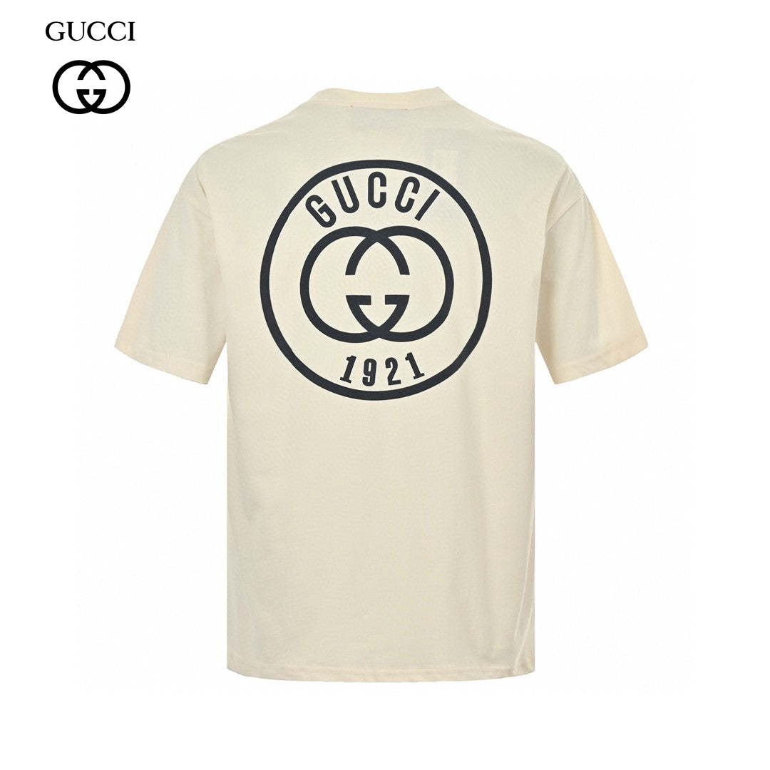 Gucci 1921 Logo Graphic T-Shirt (Beige) - Phantom Kicks