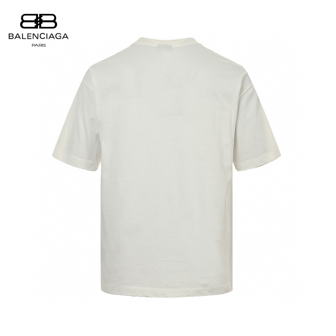 Balenciaga Blue Logo T-Shirt (White) - Phantom Kicks
