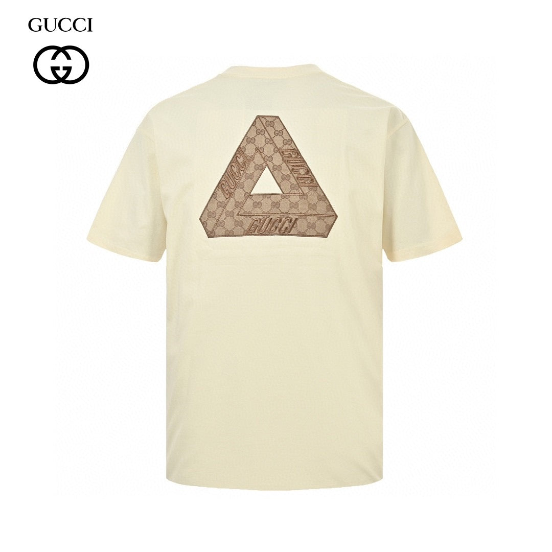 Gucci Triangle Logo Beige T-Shirt - Phantom Kicks