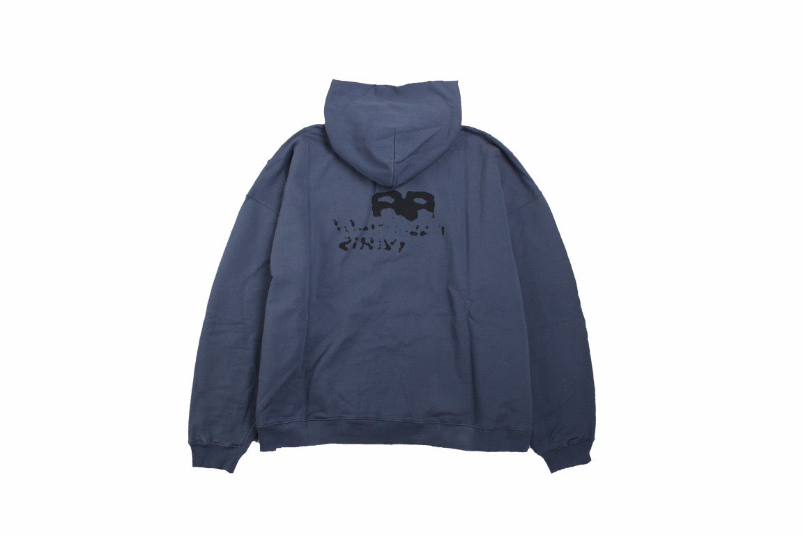 Balenciaga Paris Graffiti Hoodie - Blue - Phantom Kicks
