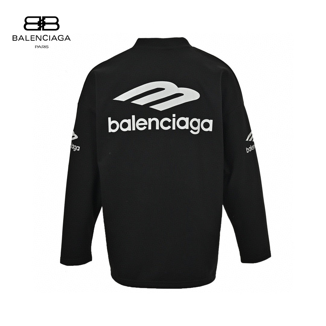 Balenciaga Long Sleeve Logo Shirt - Black - Phantom Kicks