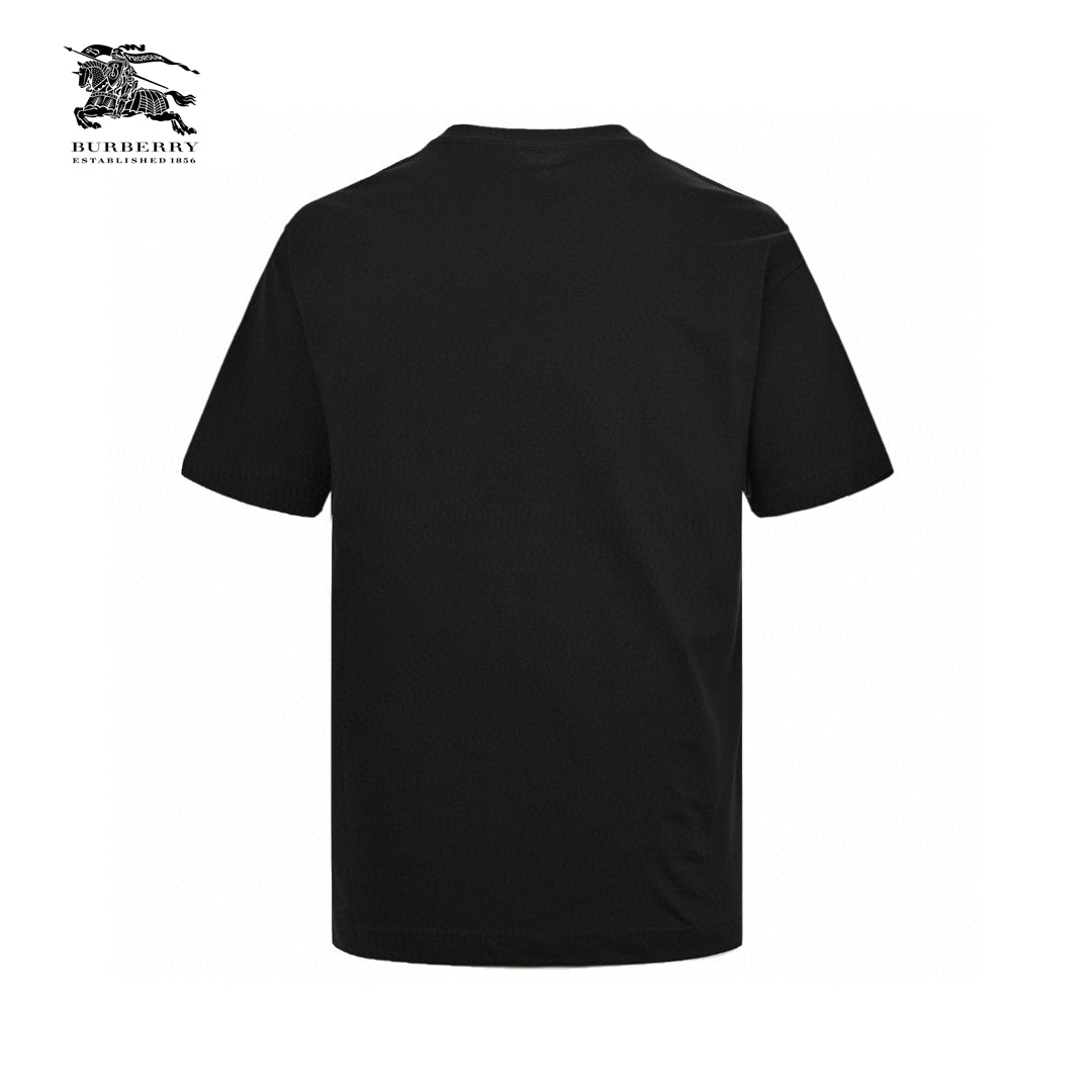Burberry Black T-Shirt with Blue Equestrian Knight Logo - Phantom Kicks