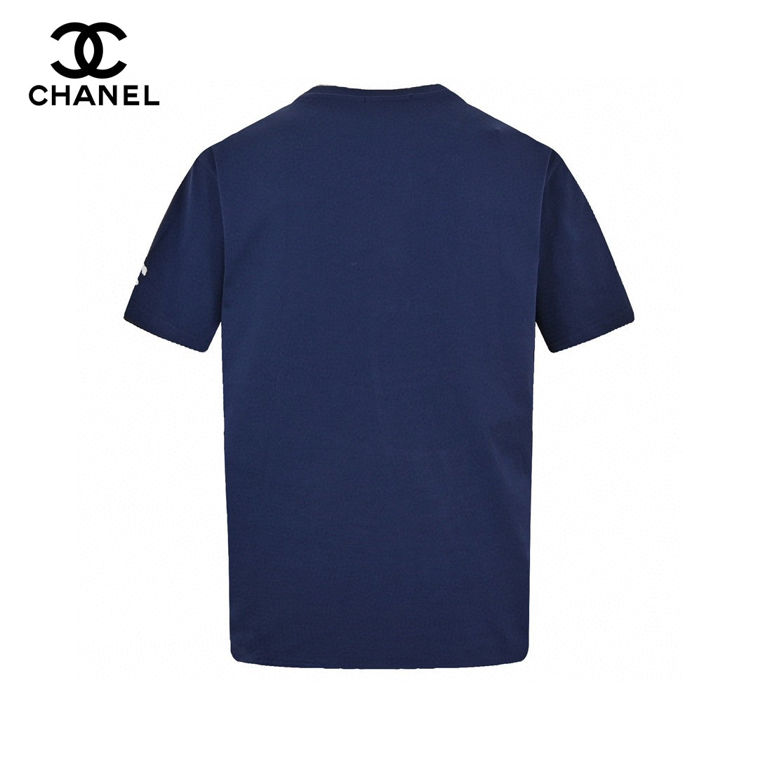 Chanel Logo T-Shirt (Navy Blue) - Phantom Kicks