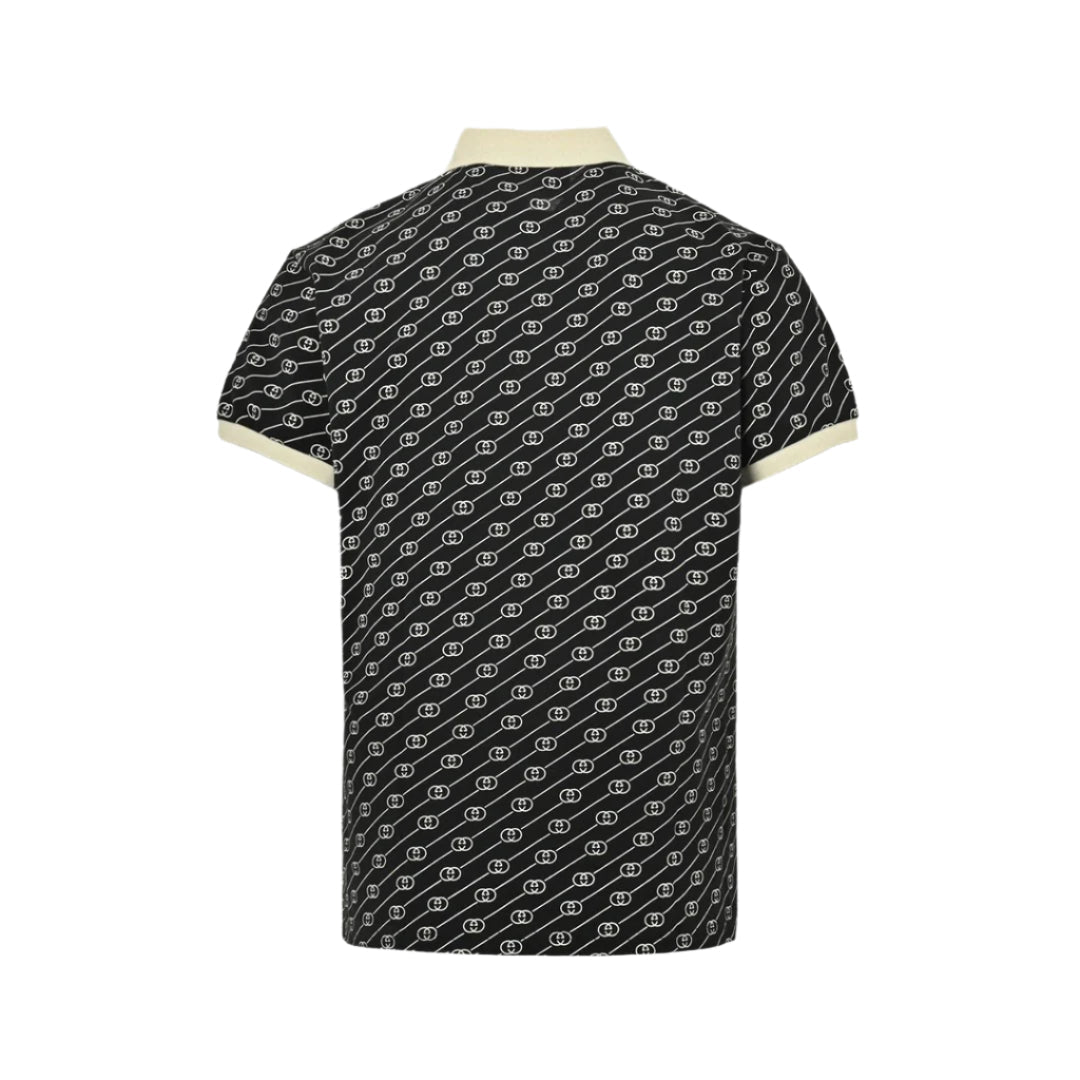 GUCCI GG PATTERN POLO SHIRT BLACK - Phantom Kicks