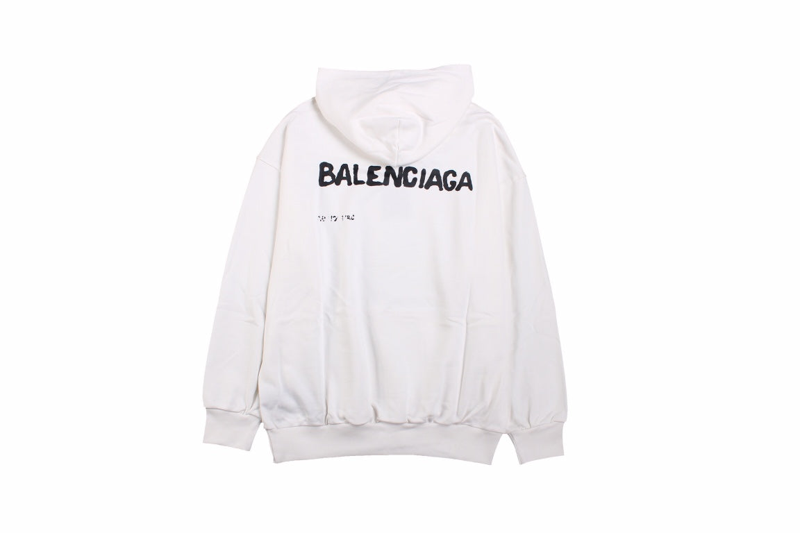 Balenciaga White Logo Hoodie - Phantom Kicks