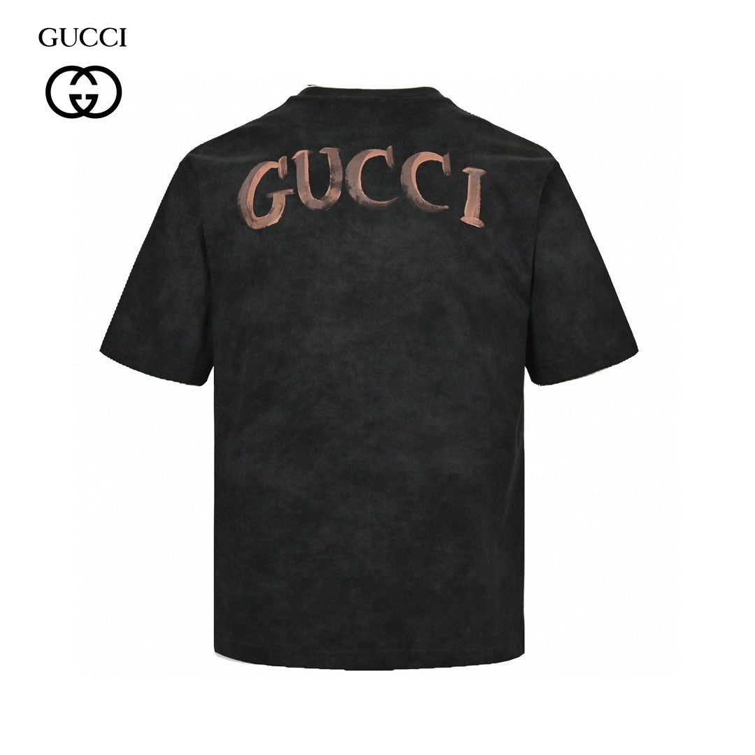 Gucci Distressed Logo T-Shirt (Black) - Phantom Kicks